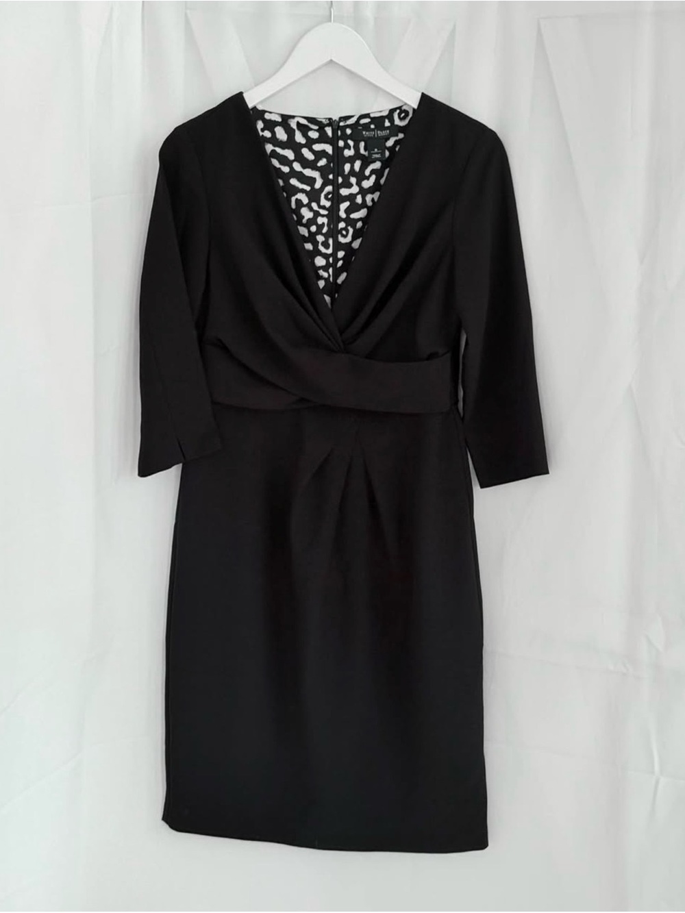 White House Black Market Black V-Neck Sheath Dress